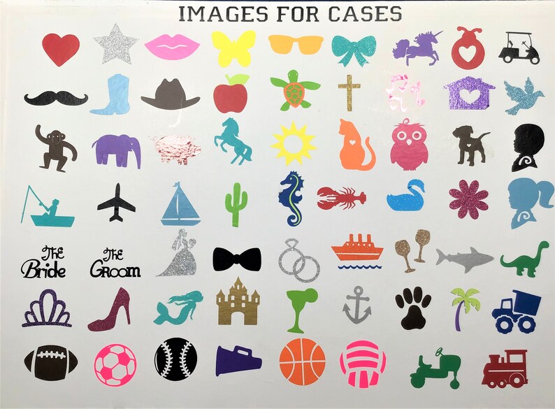 May include: A sheet of colorful stickers with various images, including a heart, star, butterfly, sunglasses, bow, unicorn, house, bird, sun, cat, owl, dog, flower, airplane, sailboat, cactus, seahorse, lobster, swan,  crown, shoe, mermaid, castle, martini glass, anchor, paw print, palm tree, tractor, football, soccer ball, baseball, megaphone, basketball, volleyball, lawnmower, and train.