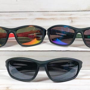 Personalized Sports Sunglasses: Engraved Name, UV Protection, Microfiber Pouch image 9