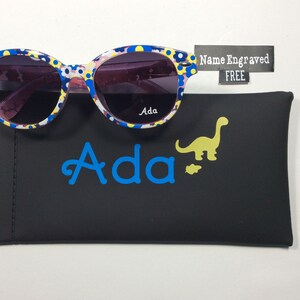 Personalized Flower Sunglasses: Free Engraving, UV Protection image 3