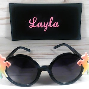 Personalized Unicorn Sunglasses: Engraved Name, UV Protection bild 1