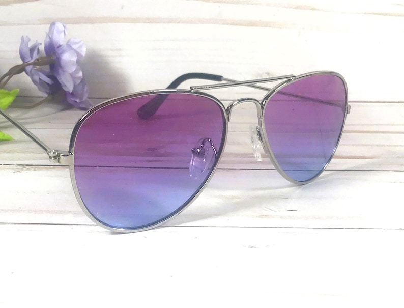 Lunettes de soleil aviateur personnalisées : verres vagues océaniques. Gravure de nom gratuite image 10