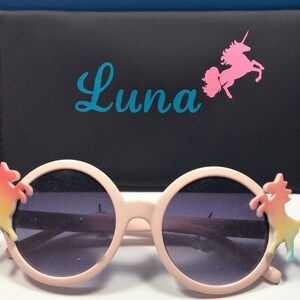 Personalized Unicorn Sunglasses: Engraved Name, UV Protection bild 2