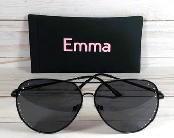 PERSONALIZED SUNGLASSES engraved with a NAME. Designer quality. Trendy and fashionable.