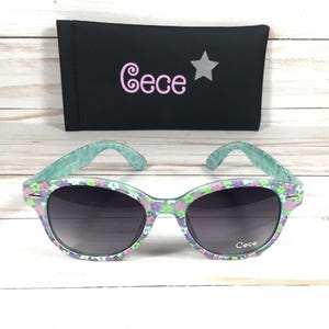 Personalized Flower Sunglasses: Free Engraving, UV Protection image 2