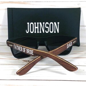 PERSONALIZED BAMBOO SUNGLASSES. For sports activities, birthday gift, wedding gift. Classic and sharp lookin'. image 1