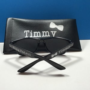 Personalized Black Wayfarer Sunglasses. Custom Name, Age 2 to 8. afbeelding 4