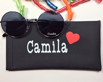 PERSONALIZED ROUND SUNGLASSES Engraved with a Name Free! For boys and girls. Retro style.