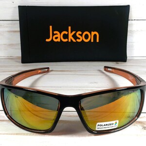 Polarized Sunglasses: Engraved Name, Sports Eyewear Orange/Mirror lens