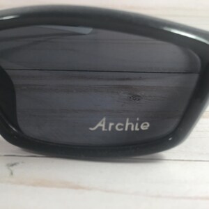 Engraved Mirrored Wrap Sunglasses: Free Personalized Pouch image 10