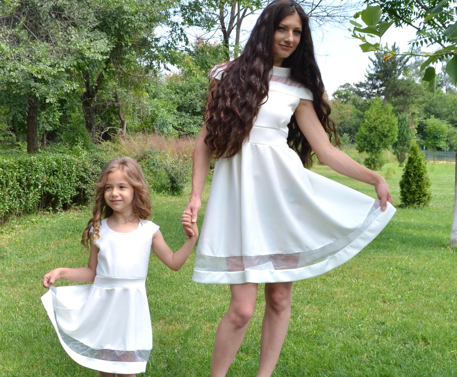 Mom and daughter white clearance dresses