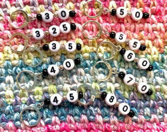 Crochet Knitting Hook Size Reminder Markers with case