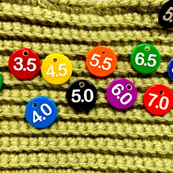 Crochet Knitting Hook Size Reminder Tags