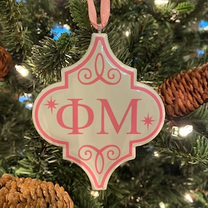 Phi Mu Christmas Ornament Big/Little Gift