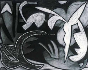 Chestnut Park Number 25 Charcoal Drawing