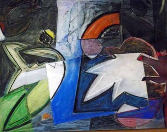 Chestnut Park Number 24 Mixed Media Abstract Drawing