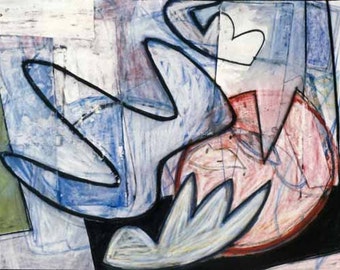 Danviille Winter Abstract Mixed Media Drawing