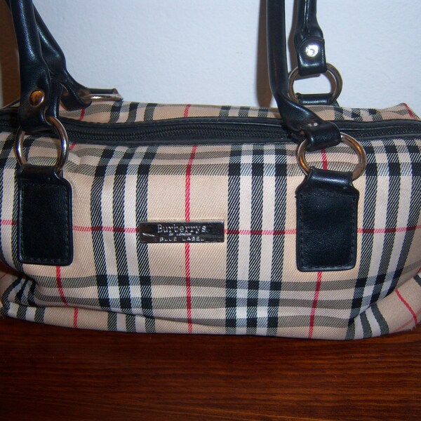 Authentic Super Rare Vintage BURBERRY Nova Check Hand Bag Small Purse