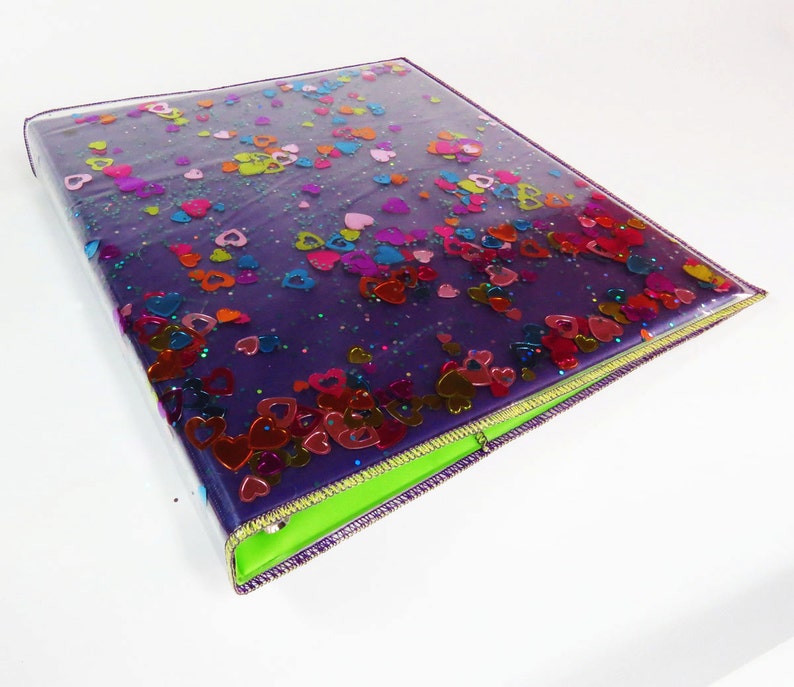 3 Ring Binder Purple Binder Cover Office Supply Glitter | Etsy