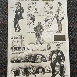 Rare carte postale ancienne de la Première Guerre mondiale - Objecteur de conscience - Gommages à l'absinthe