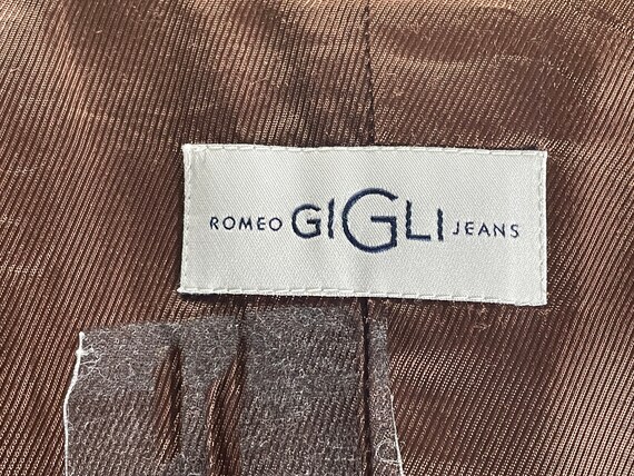 Vintage 1990s Romeo Gigli Brown Whale Cord Jacket - image 7