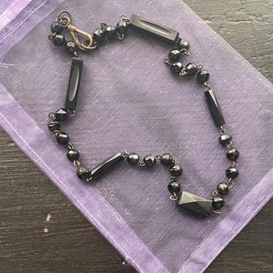 Antique French Jet Beaded Choker Necklace
