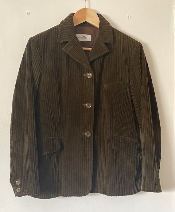 Romeo Gigli, Vintage 1990s Romeo Gigli Brown Whale Cord Jacket