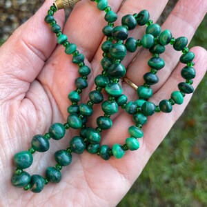 Mooie vintage malachiet ketting - Art Deco - jaren 30