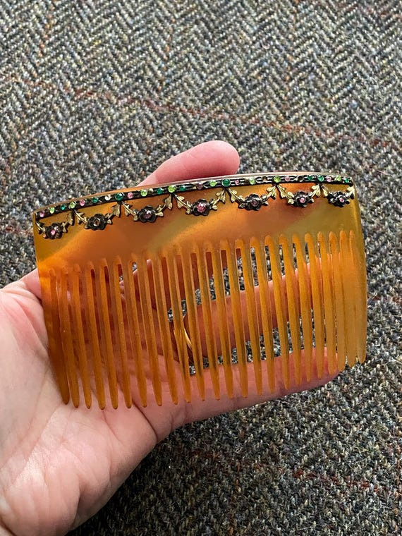 Vintage Rhinestone Swag Hair Combs Wedding Bridal Crystal Hair Combs Side Do Silver Rhinestone  main image 3
