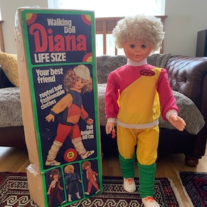 Vintage and Rare Life Size Walking Doll Diana Seventies Doll