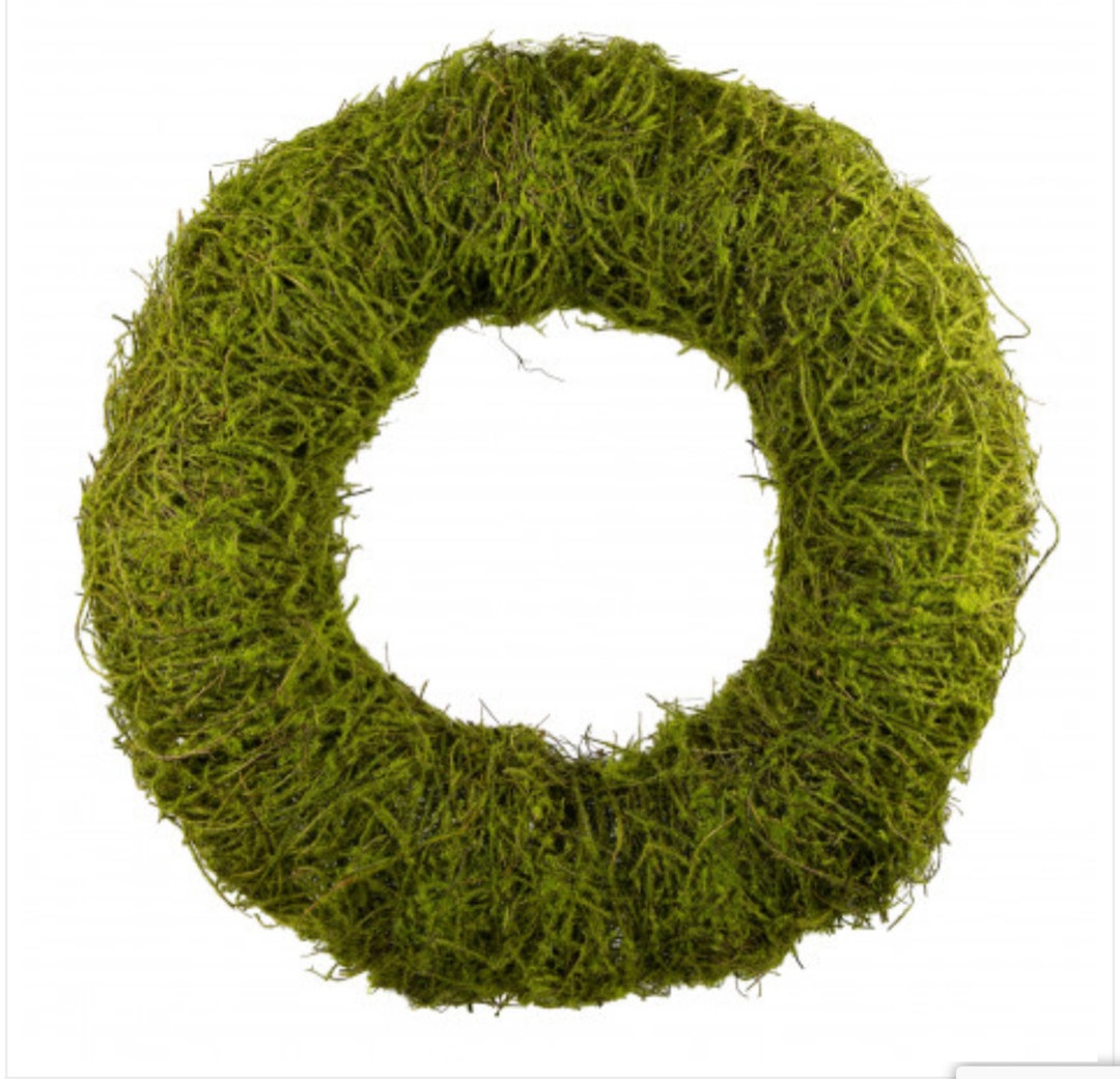 Green Moss Wreath Base 18 Round Moss Wreath Round Base Etsy