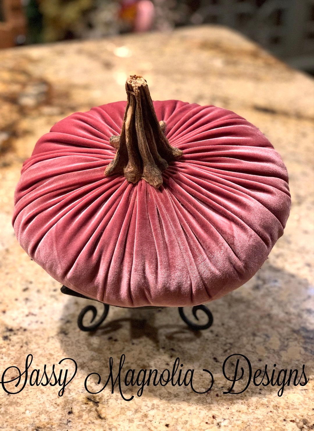 X-large Pink Velvet Fabric Pumpkin, Velvet Pumpkin, Pumpkin Decor ...