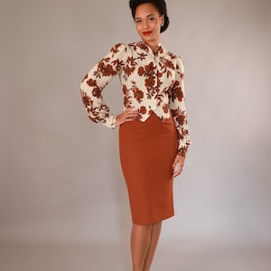 Liz, elegant wool pencil skirt
