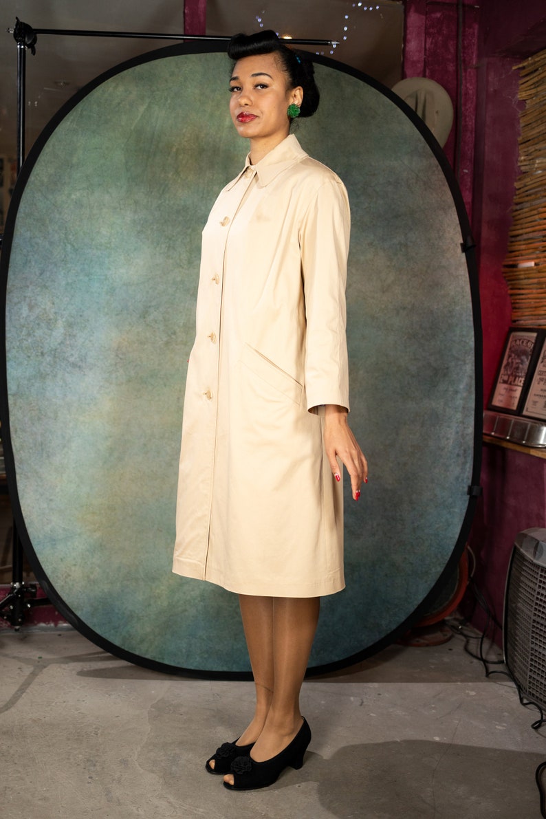 Viola, straight cut, knee-length coat in the style of the 50s image 3