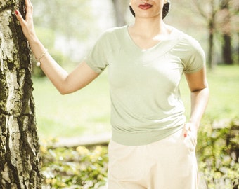 Shirt Tina in jersey with cuffs