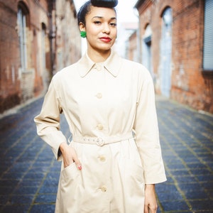 Viola, straight cut, knee-length coat in the style of the 50s image 8