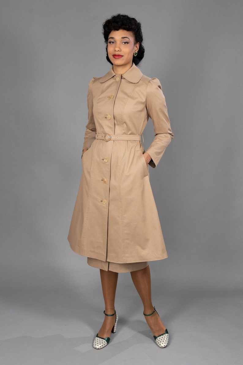 1950s Coats and Jackets History     Paige tailored between-seasons wool coat   AT vintagedancer.com