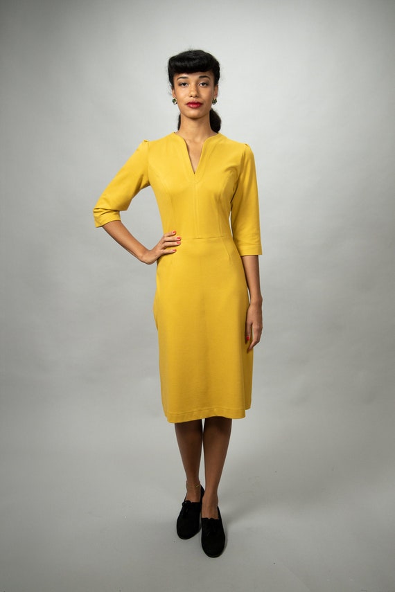 Cosy Waisted Jersey Dress Lisbeth With Flared Skirt - Etsy
