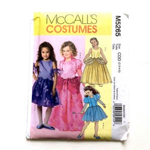 McCall&#39;s M5265 Princess Costumes, Girls&#39; Costume Pattern, McCall&#39;s Costumes, Halloween, Cosplay, Pageant Pattern, Size 2-5, Uncut Pattern