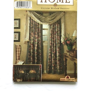 Simplicity 8052 Window Treatments Pattern, Country Window Dressing, Curtains Pattern, Vintage, Uncut in Factory Fold