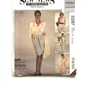 May include: Sew News pattern for a women's skirt and pants. The pattern is for sizes 10, 12, and 14. The pattern is called "Easy McCall's Cut-to-Fit".