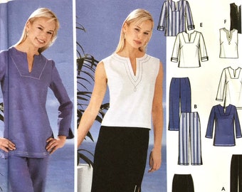 Tunic or Top Misses Womens Simplicity 5568 Pants in Two Lengths 28W Size 20W Skirt UNCUT 2003