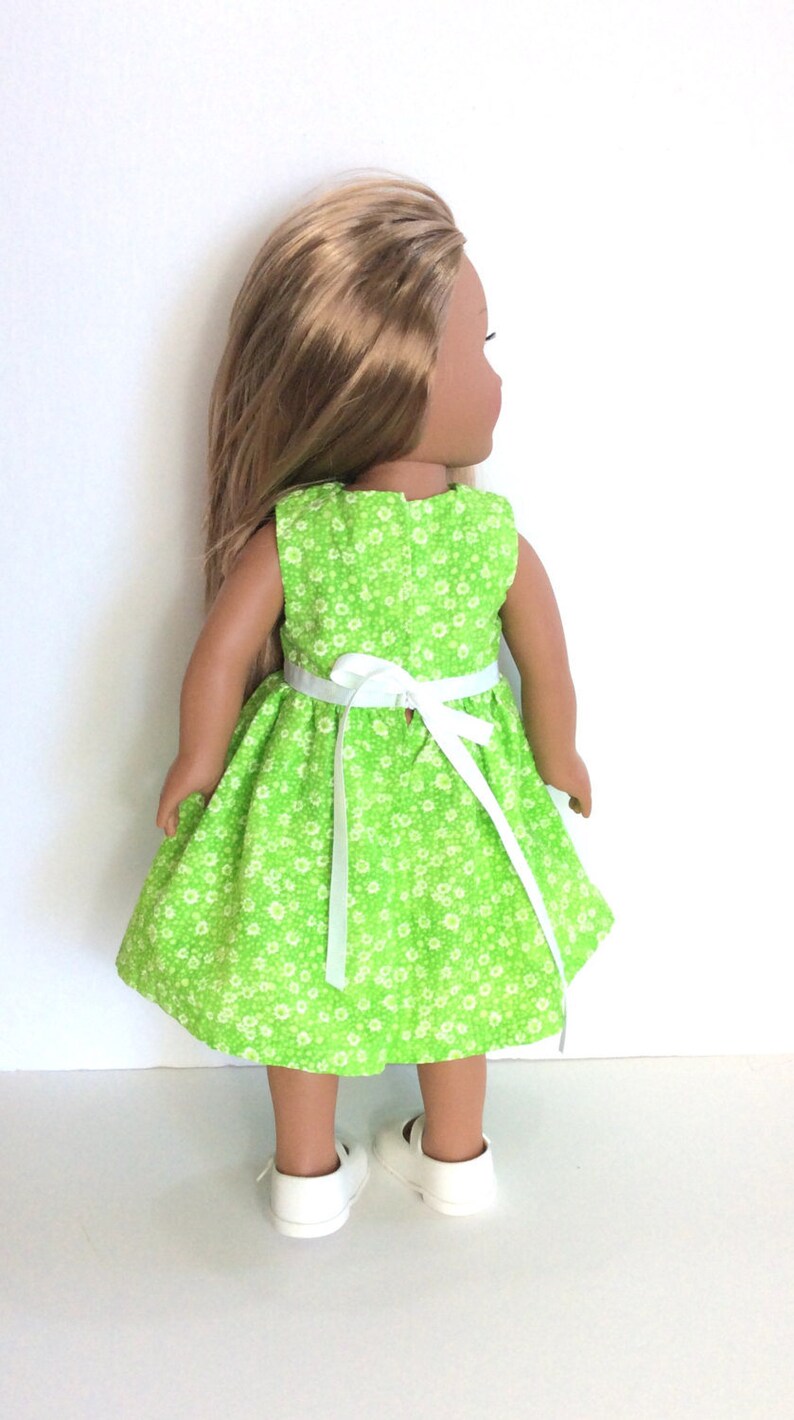 Green Dress for 18 Inch Doll Light Green Floral Dress Etsy