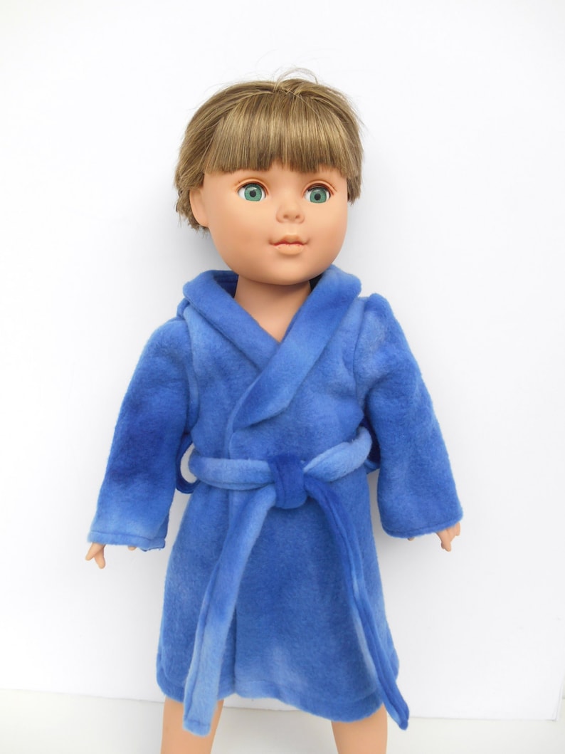 Blue Doll Robe for 18 Inch Boy Doll Royal Blue Bathrobe or Etsy