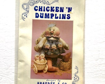 14 Inch Chicken with Baby Chicks Pattern, Chicken ‘N Dumplins by Krafdee & Co.,