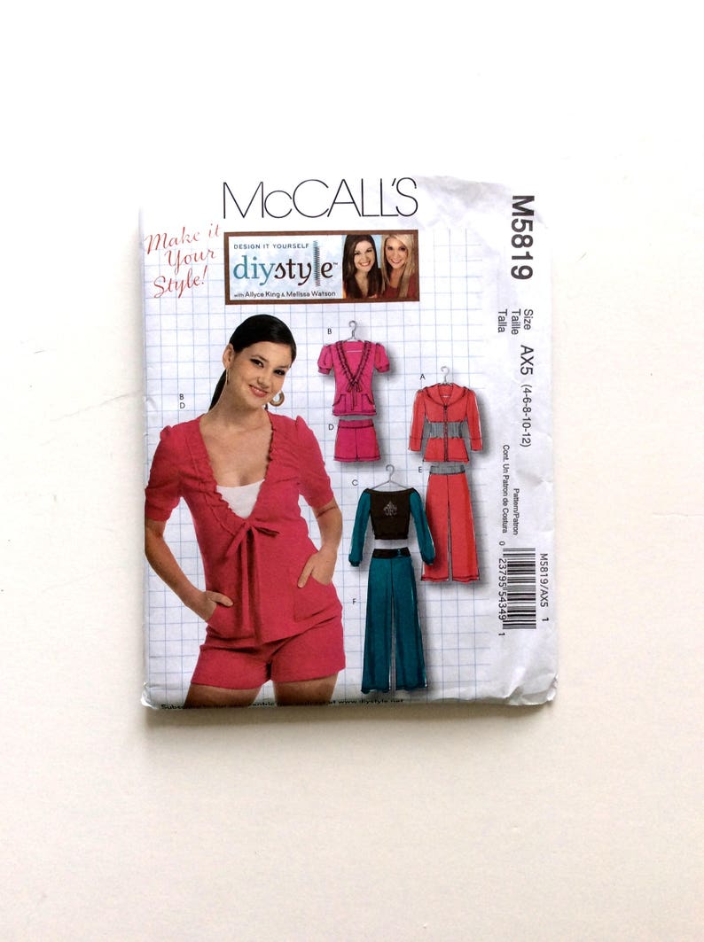 Women/'s Jacket Top Uncut Pattern Shorts and Pants Pattern DIY Style Size 4-12 McCall/'s M5819