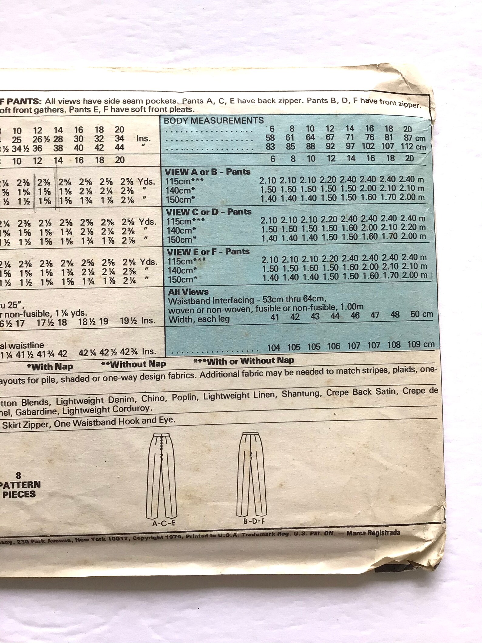 Mccalls 6767 Womens Pants Pattern Front or Back Zipper - Etsy