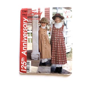 Easy Stitch &#39;N Save 7791/P227, McCall&#39;s, Girls&#39; Jumper and Petticoat Pattern, Size 7-14, Vintage Uncut Pattern
