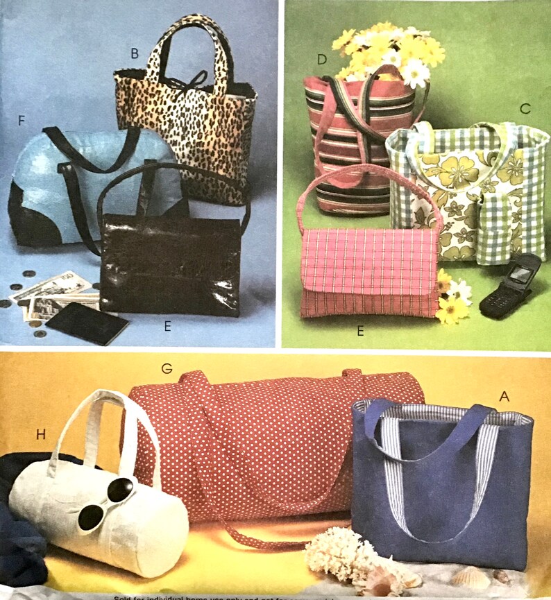 Mccall's 3136 Tote Bag Duffel Bag Purse Pattern Bucket Etsy