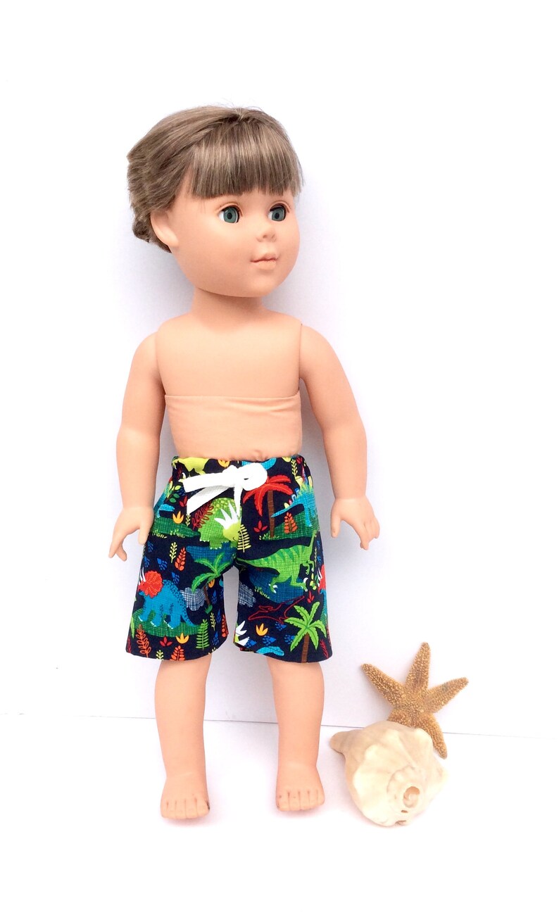 Dinosaur Swim Trunks 18 Inch Boy Doll Boardshorts Dinosaur Etsy