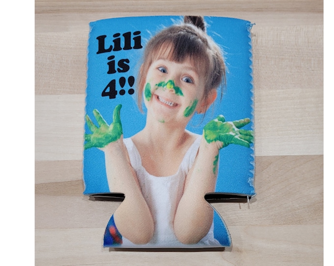 personalized picture photo can Cooler, 30th Birthday, 40th Birthday, best quality can cooler with custom picture